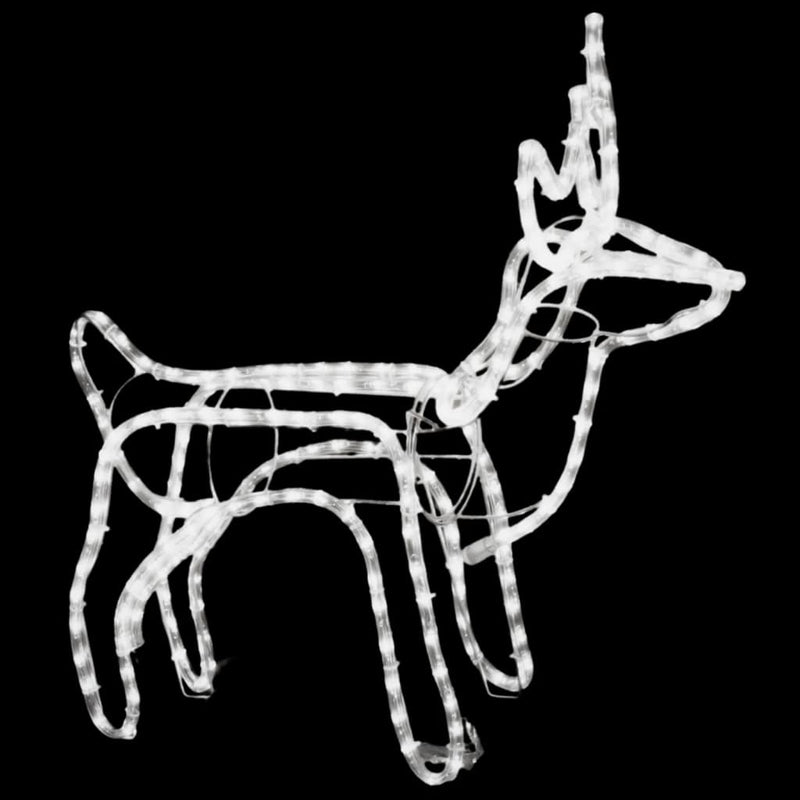 Afbeelding laden in galerijviewer, Vidaxl 3-delige kerstfigurenset rendier koudwit
