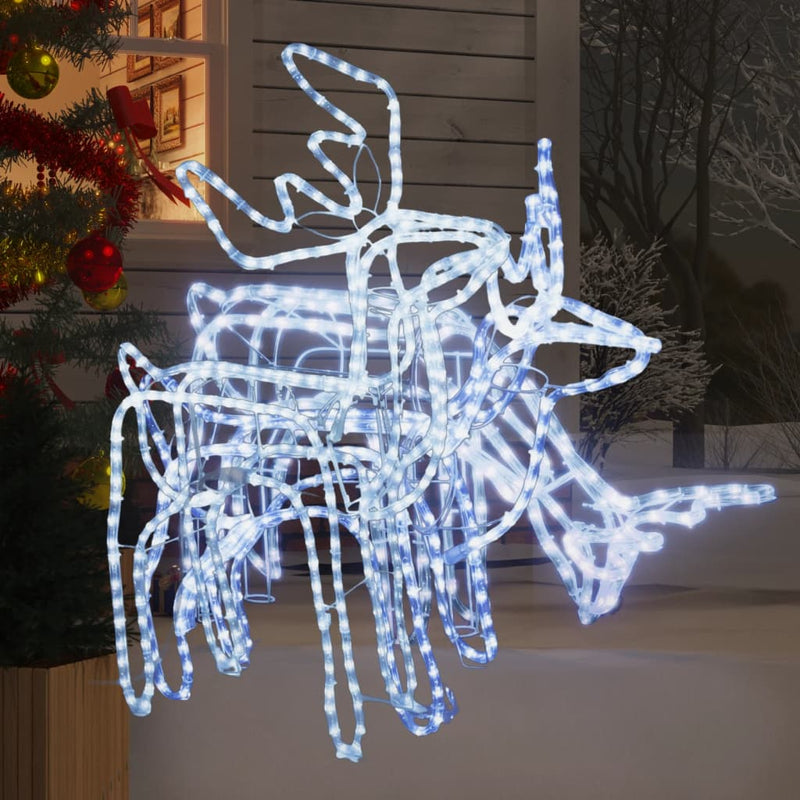 Load image into Gallery viewer, VidaXL 3-delige Kerstfigurenset rendier koudwit
