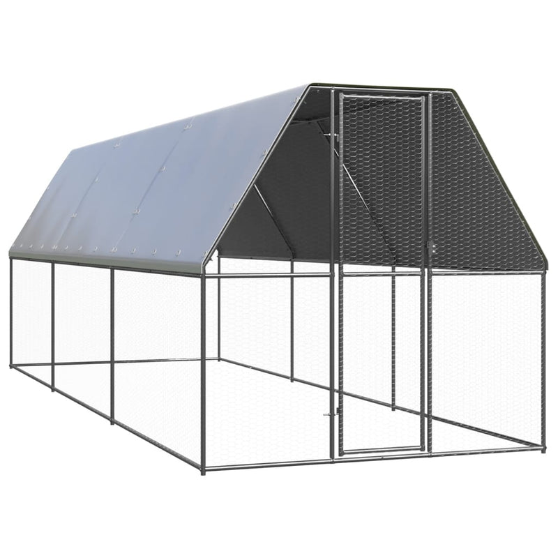 Load image into Gallery viewer, VidaXL Buitenhok voor kippen 2x6x2 m gegalvaniseerd staal

