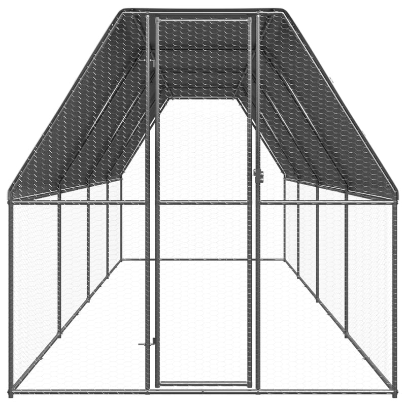 Load image into Gallery viewer, VidaXL Buitenhok voor kippen 2x8x2 m gegalvaniseerd staal
