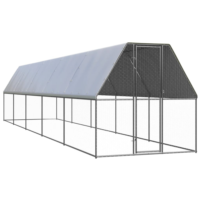 Load image into Gallery viewer, VidaXL Buitenhok voor kippen 2x10x2 m gegalvaniseerd staal
