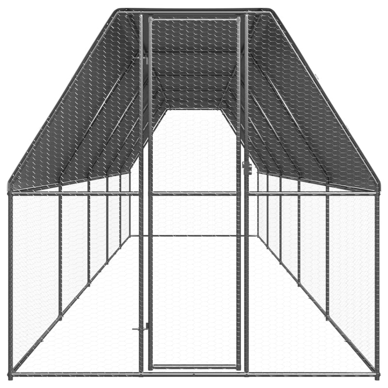 Load image into Gallery viewer, VidaXL Buitenhok voor kippen 2x10x2 m gegalvaniseerd staal
