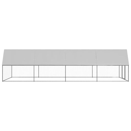 VidaXL Buitenhok voor kippen 3x8x2 m gegalvaniseerd staal