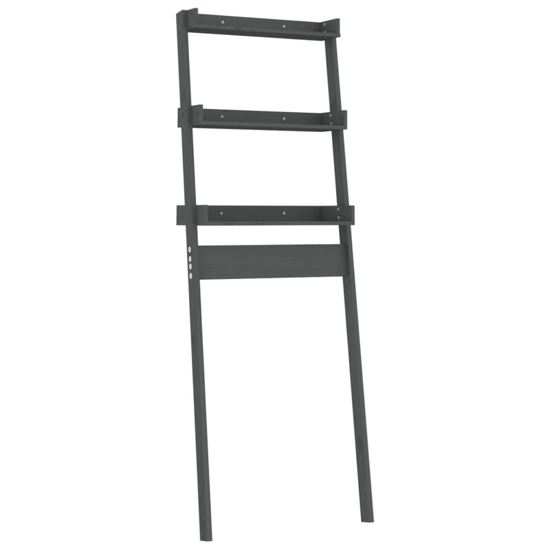 Load image into Gallery viewer, VidaXL Toiletrek 63,5x32x179 cm massief grenenhout grijs
