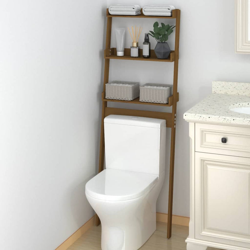 Load image into Gallery viewer, VidaXL Toiletrek 63,5x32x179 cm massief grenenhout honingbruin
