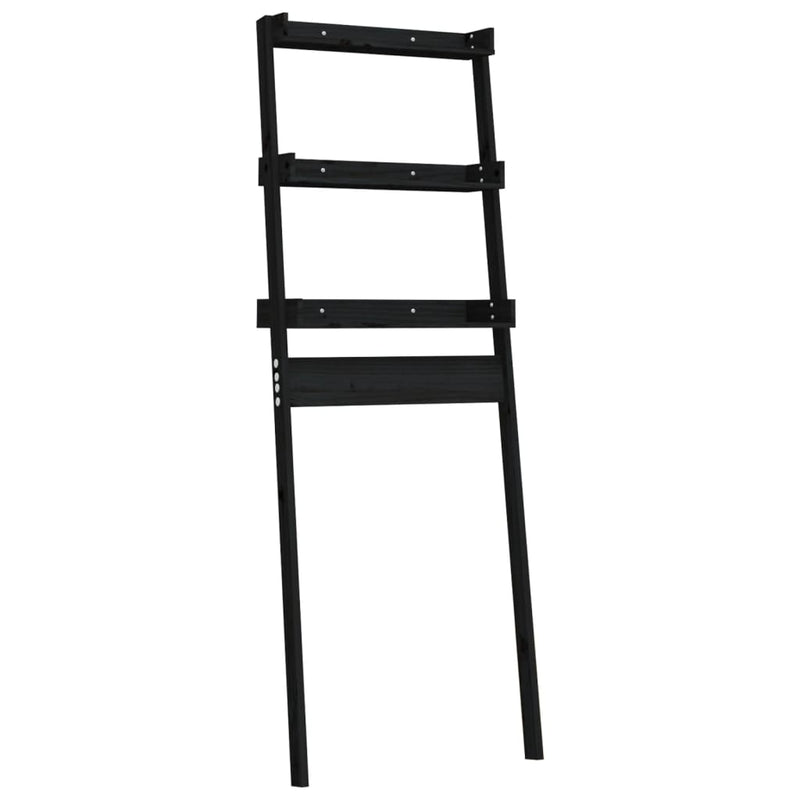 Load image into Gallery viewer, VidaXL Toiletrek 63,5x32x179 cm massief grenenhout zwart
