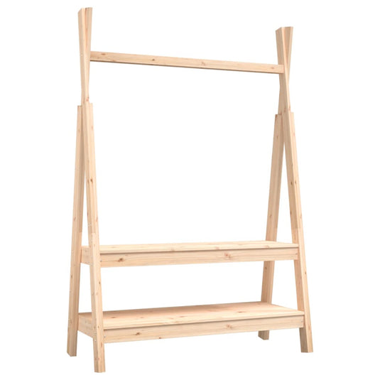 Vidaxl kledingrek 100x45,5x150 cm massief grenenhout