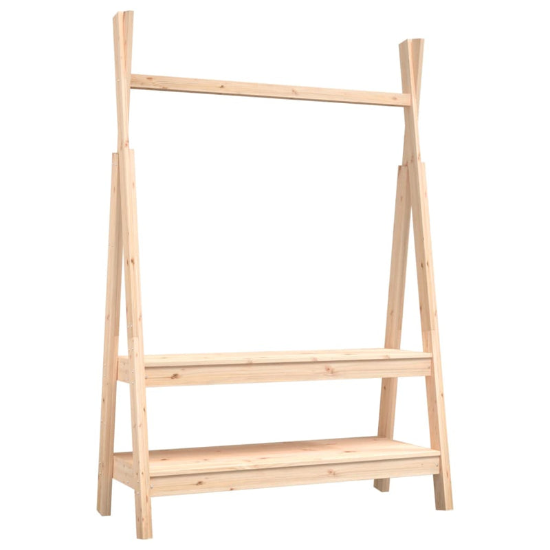 Load image into Gallery viewer, Vidaxl kledingrek 100x45,5x150 cm massief grenenhout
