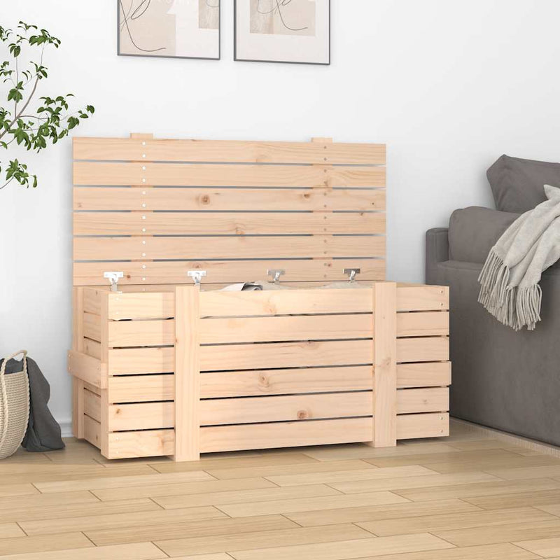 Cargue la imagen en el visor de la galería, Vidaxl opbergbox 91x40,5x42 cm massief grenenhout

