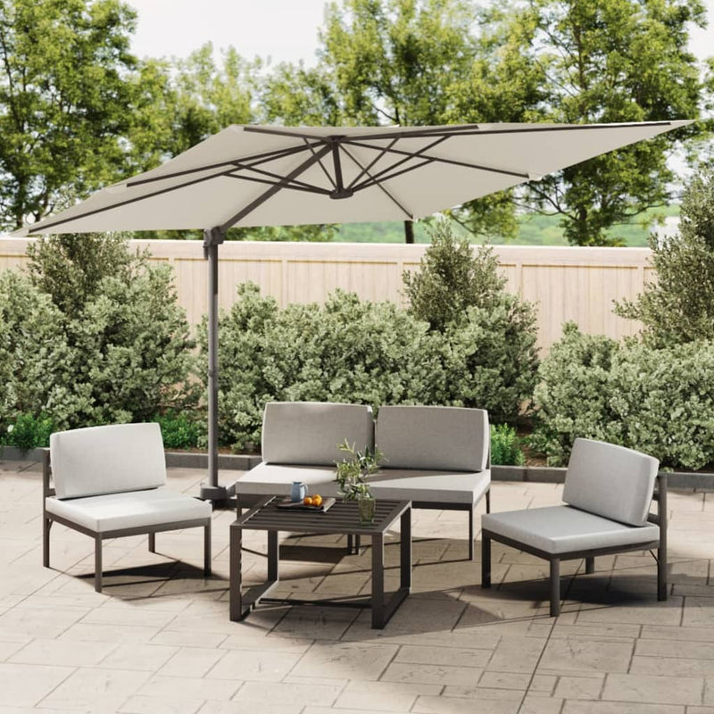 Load image into Gallery viewer, Vidaxl zweefparasol met aluminium paal 300x300 cm zandwit

