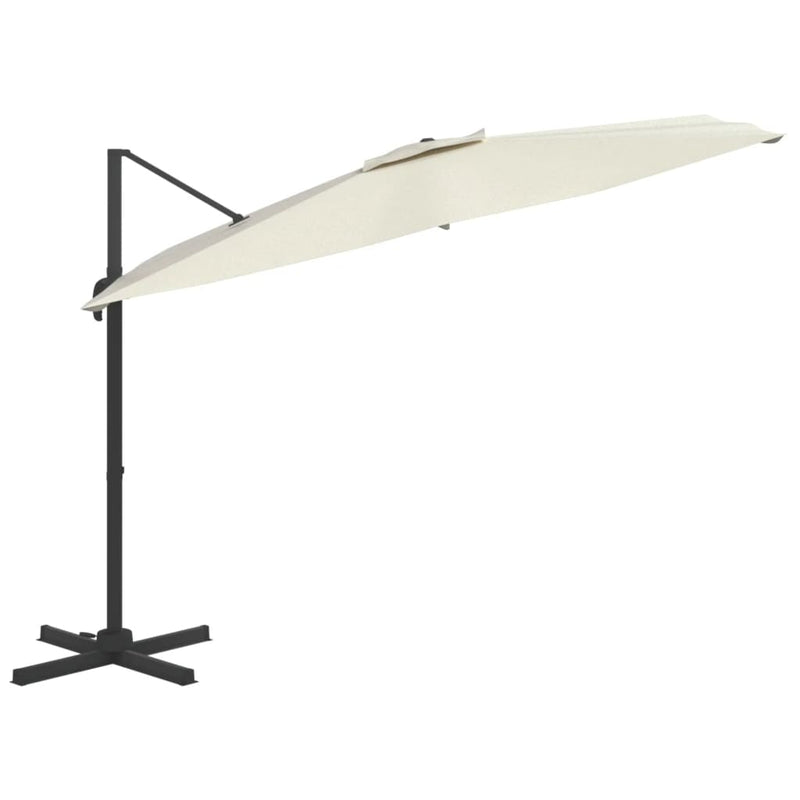 Load image into Gallery viewer, Vidaxl zweefparasol met aluminium paal 400x300 cm zandwit
