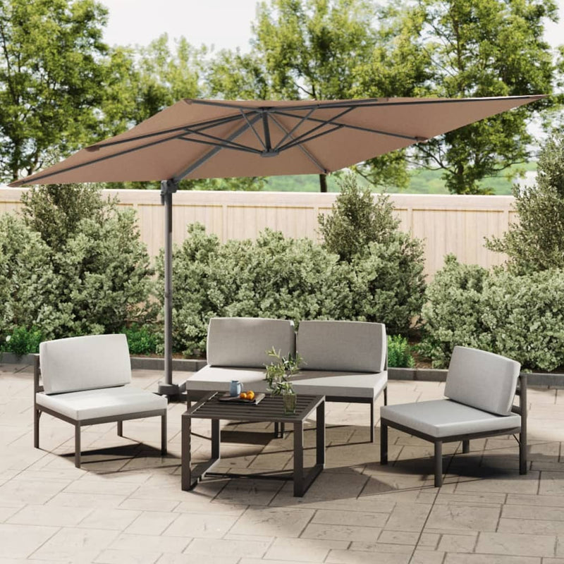 Load image into Gallery viewer, Vidaxl zweefparasol met aluminium paal 400x300 cm taupe
