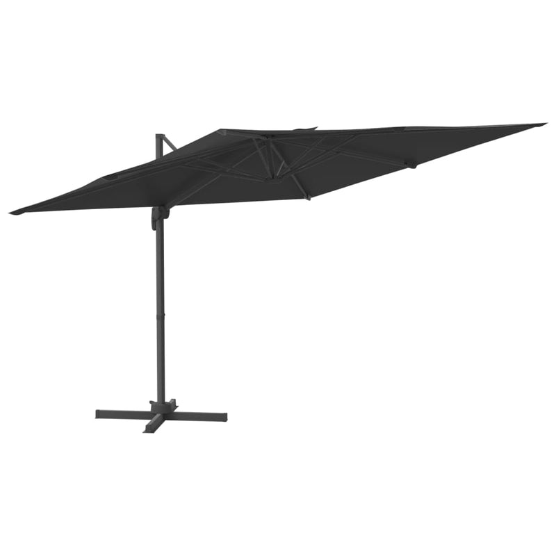 Load image into Gallery viewer, Vidaxl zweefparasol met aluminium paal 400x300 cm zwart

