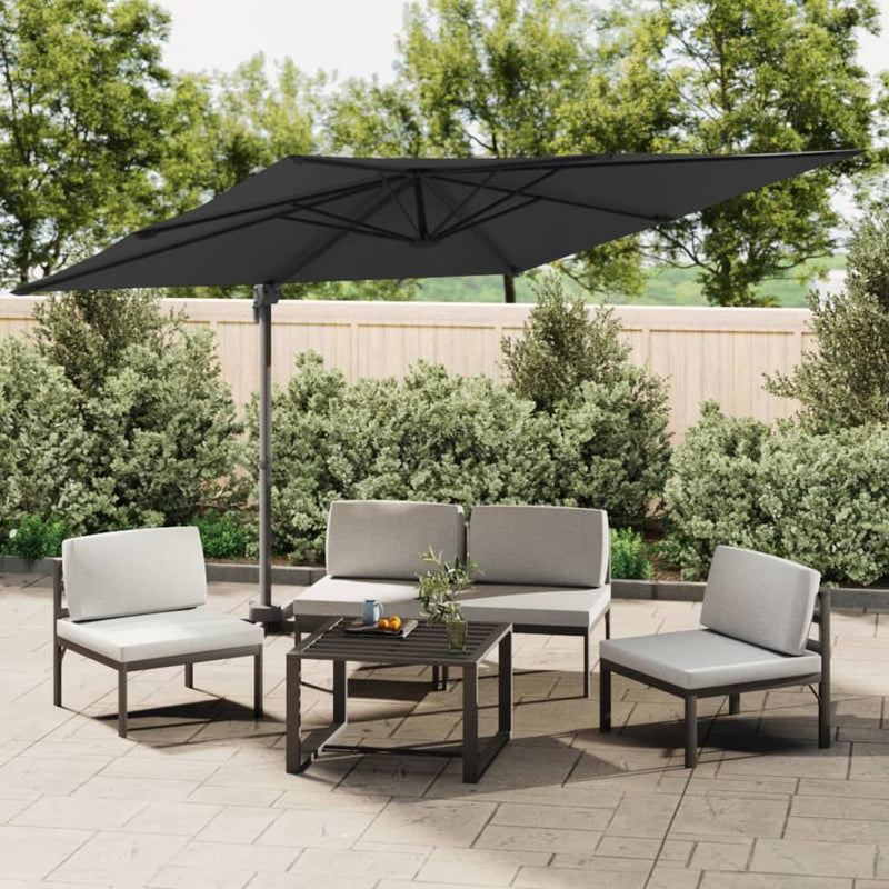 Load image into Gallery viewer, Vidaxl zweefparasol met aluminium paal 400x300 cm zwart
