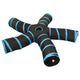 Vidaxl kattentunnel 5-voudig 25 cm polyester zwart en blauw