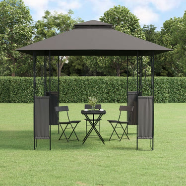 Vidaxl prieel met dak 300x300x270 cm staal antracietkleurig