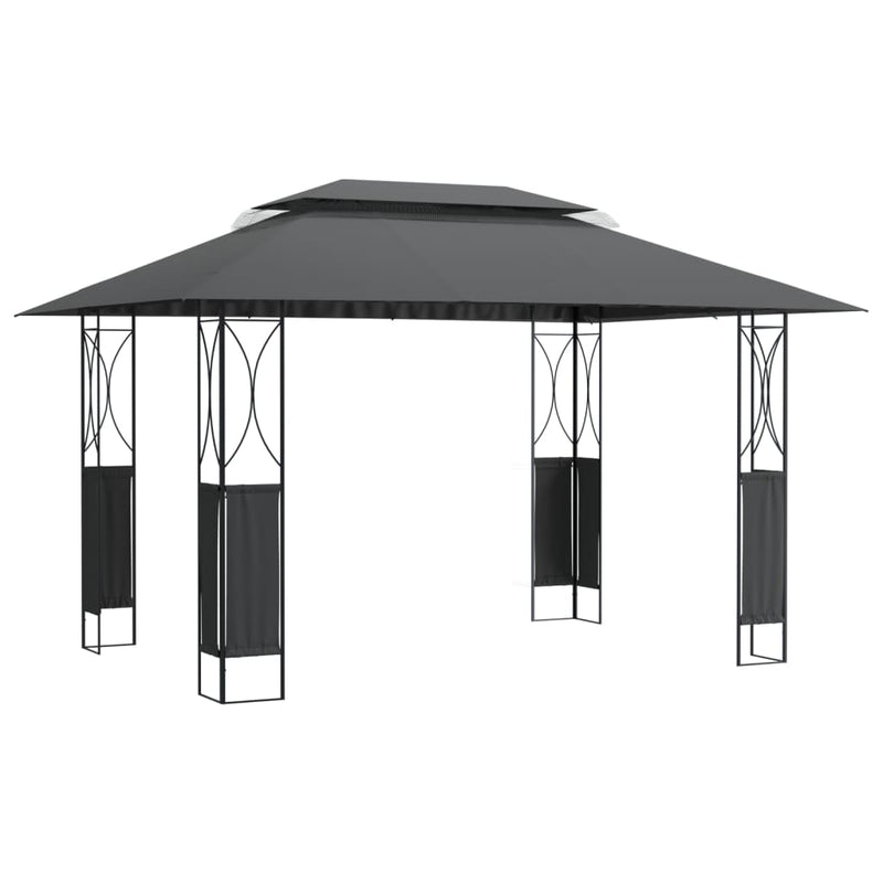 Load image into Gallery viewer, Vidaxl prieel met dak 400x300x270 cm staal antracietkleurig
