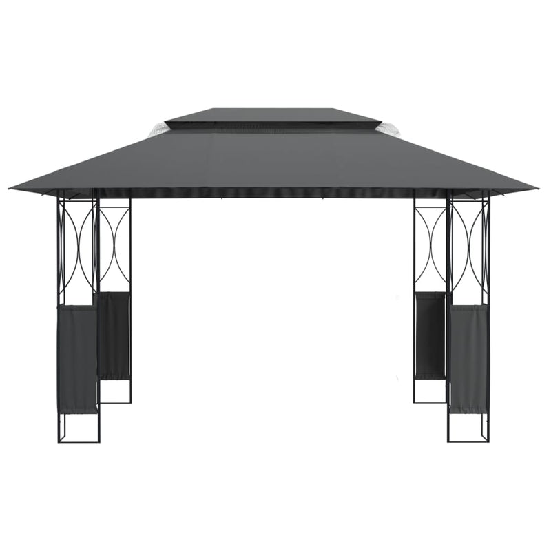 Load image into Gallery viewer, Vidaxl prieel met dak 400x300x270 cm staal antracietkleurig
