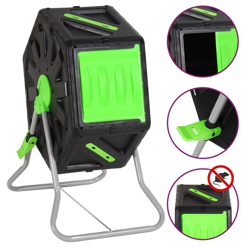 Load image into Gallery viewer, Vidaxl composteertrommel 70 l 60x43x74 cm polypropeen
