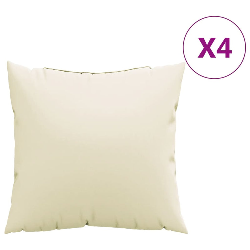 Load image into Gallery viewer, Vidaxl bankkussens 4 st 60x60 cm stof crèmekleurig
