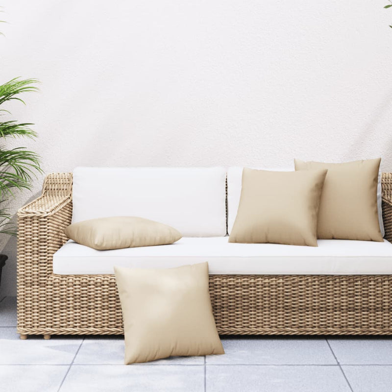 Load image into Gallery viewer, Vidaxl bankkussens 4 st 60x60 cm stof beige
