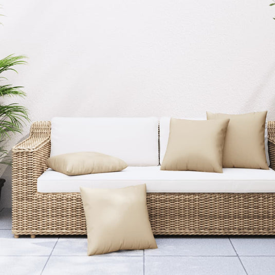 Vidaxl bankkussens 4 st 60x60 cm stof beige