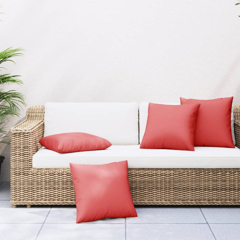 Load image into Gallery viewer, VidaXL Bankkussens 4 st 60x60 cm stof rood
