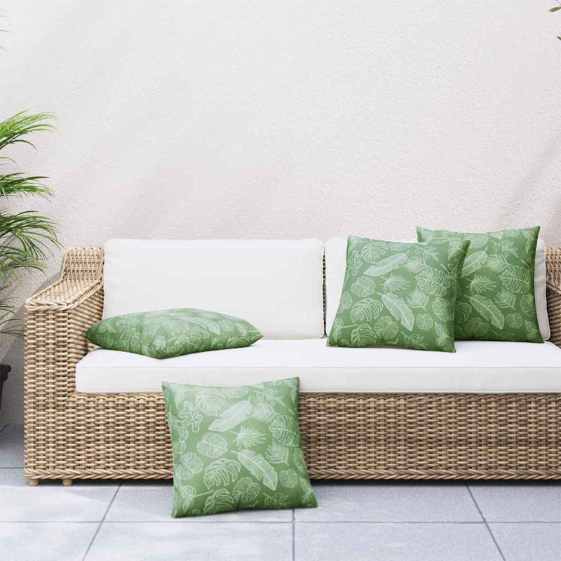 Laden Sie das Bild in Galerie -Viewer, Vidaxl spreidkussens blad 4 pcs bladpatroon 60 x 60 cm polyester stof
