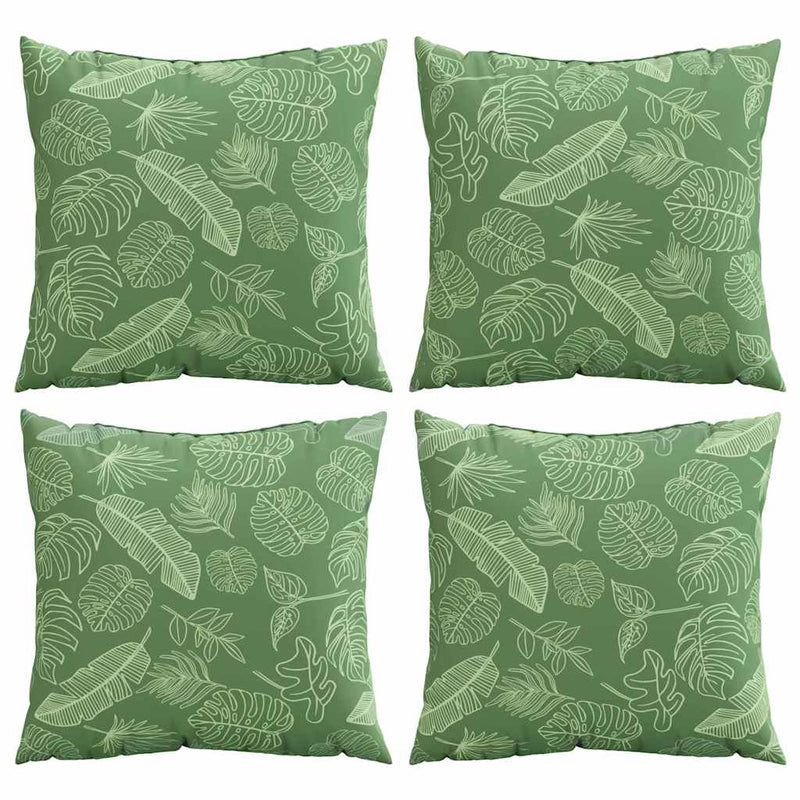 Laden Sie das Bild in Galerie -Viewer, Vidaxl spreidkussens blad 4 pcs bladpatroon 60 x 60 cm polyester stof
