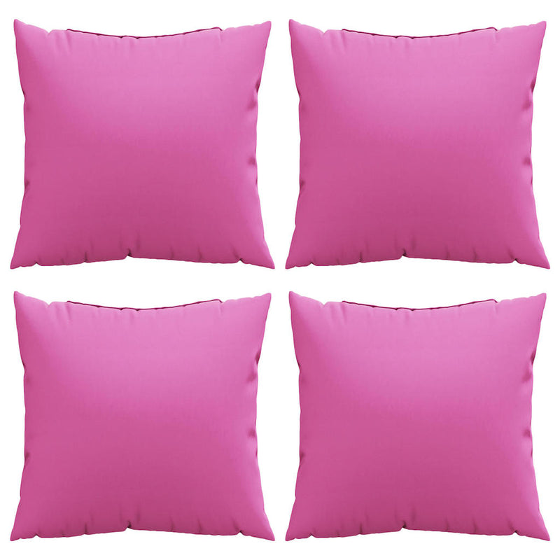 Cargue la imagen en el visor de la galería, Vidaxl spreidkussens effen 4 pcs roze 60 x 60 cm polyester stof
