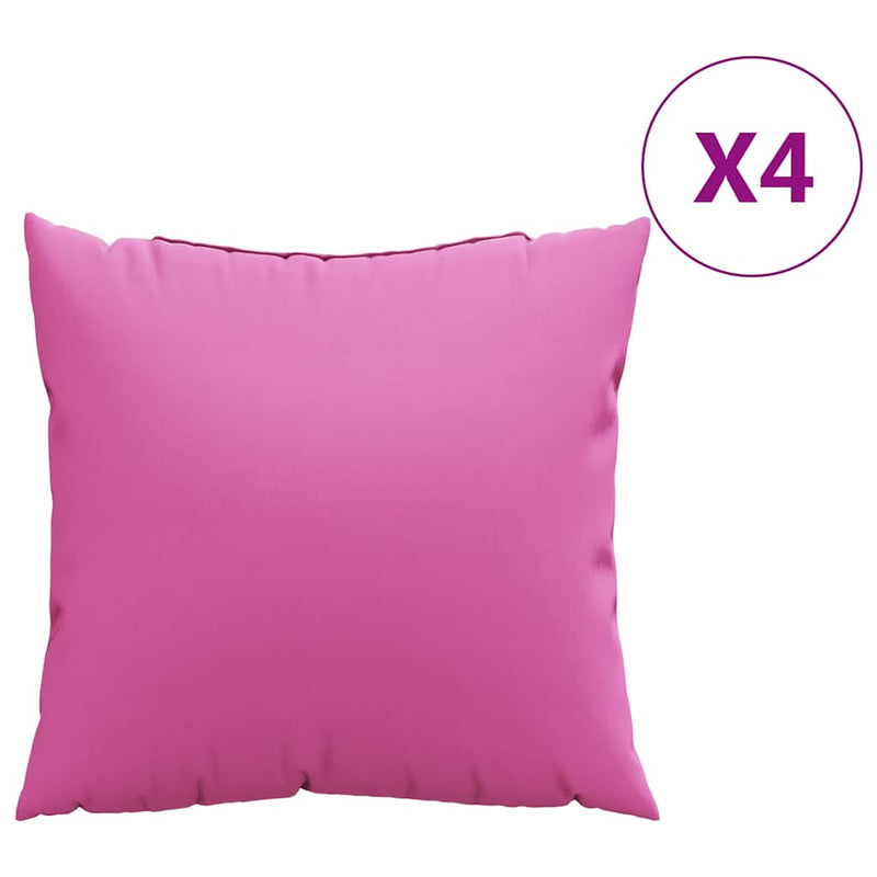 Cargue la imagen en el visor de la galería, Vidaxl spreidkussens effen 4 pcs roze 60 x 60 cm polyester stof
