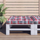 Vidaxl palletkussen 70x70x12 cm stof ruitpatroon rood