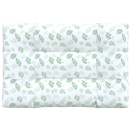 Vidaxl palletkussen bladpatroon 120x80x12 cm stof