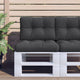 Vidaxl palletkussen 60x40x12 cm stof zwart