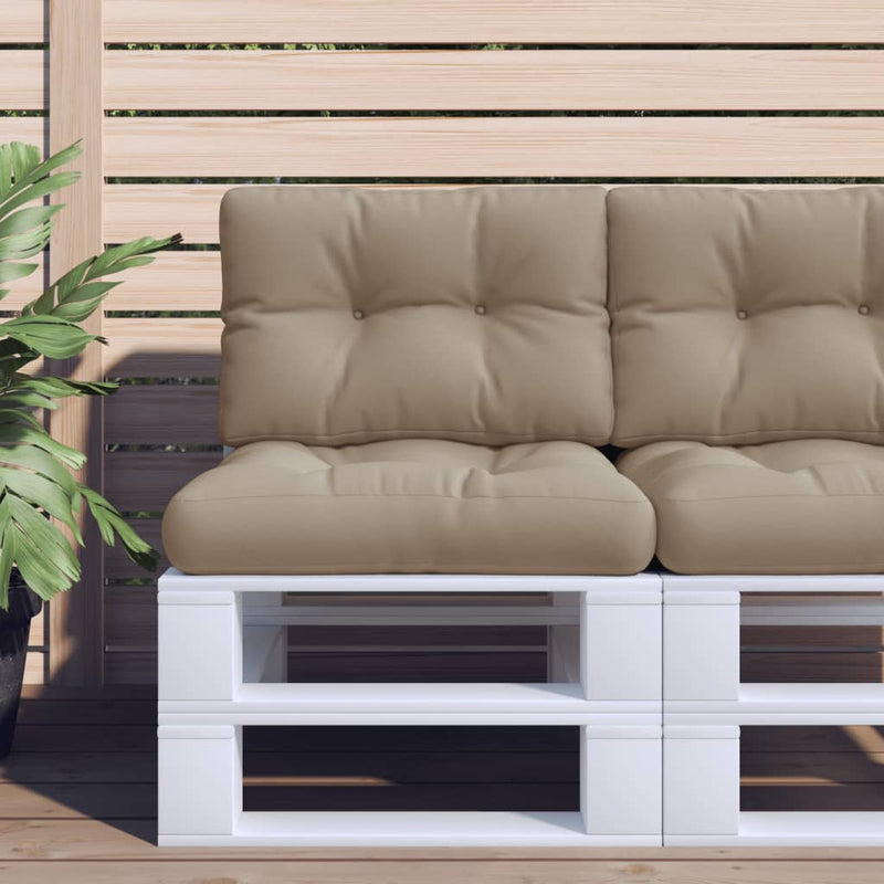 Afbeelding laden in galerijviewer, Vidaxl palletkussen 60x40x12 cm stof taupe
