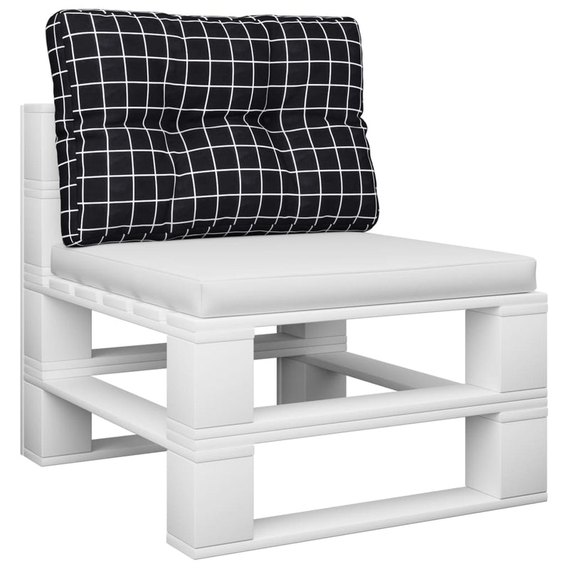 Afbeelding laden in galerijviewer, Vidaxl palletkussen ruitpatroon 60x40x12 cm stof zwart
