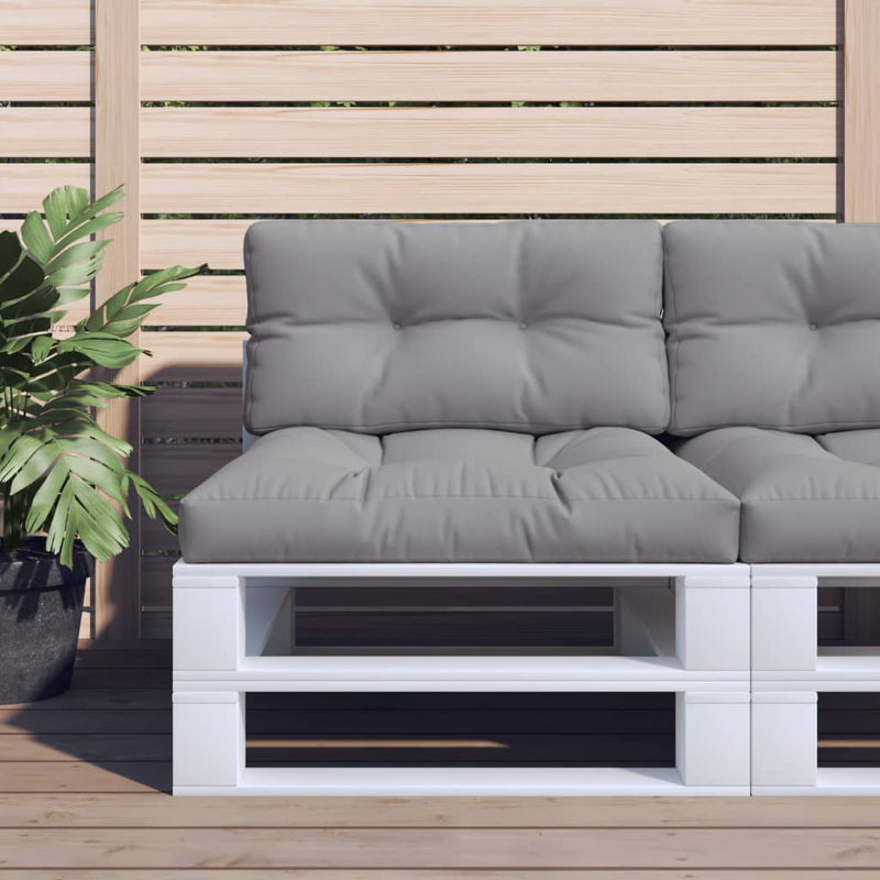 Load image into Gallery viewer, Vidaxl palletkussen 70x40x12 cm stof grijs
