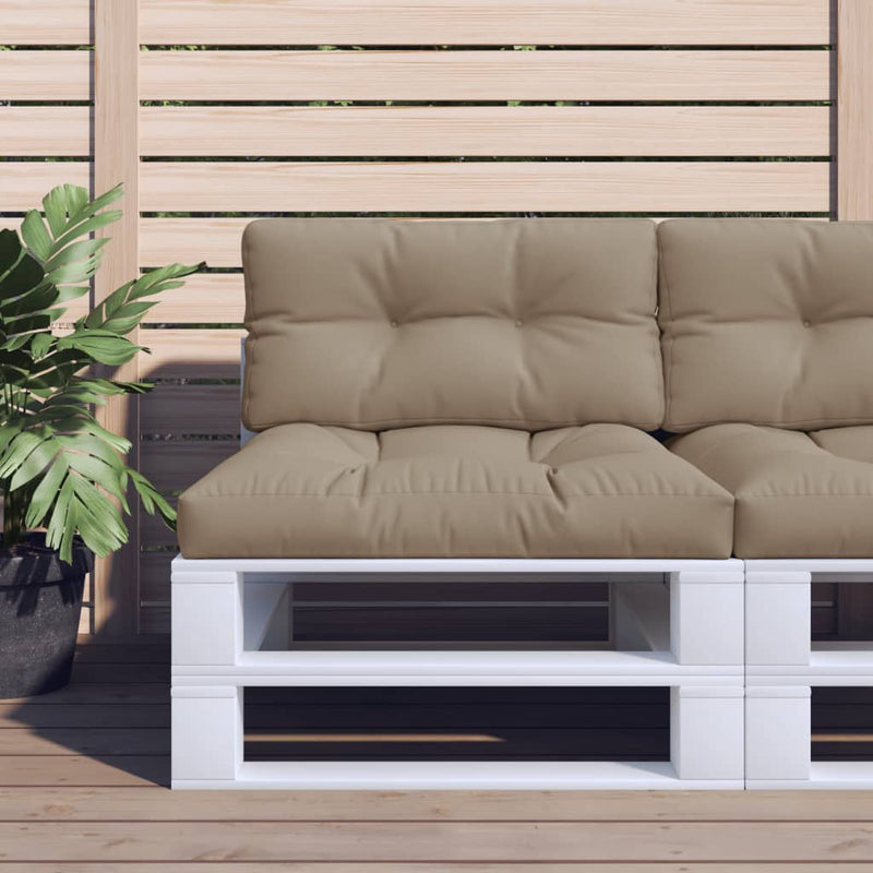 Afbeelding laden in galerijviewer, Vidaxl palletkussen 70x40x12 cm stof taupe
