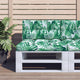 Vidaxl palletkussen bladpatroon 70x40x12 cm stof