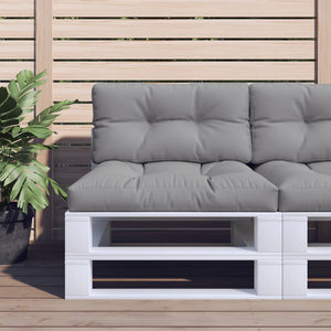 Vidaxl palletkussen 80x40x12 cm stof grijs