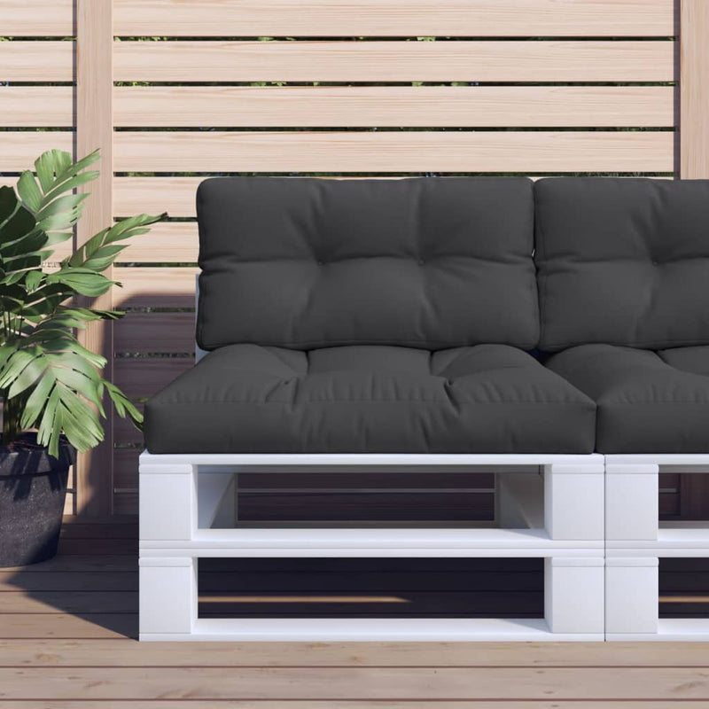 Laden Sie das Bild in Galerie -Viewer, Vidaxl palletkussen 80x40x12 cm stof zwart
