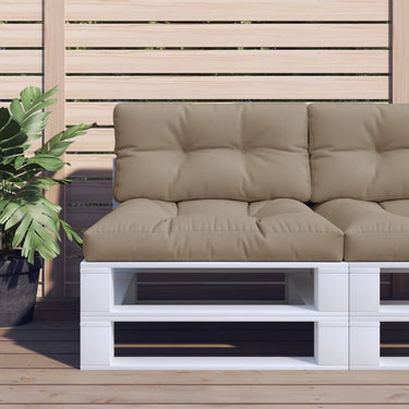 Vidaxl palletkussen 80x40x12 cm stof taupe