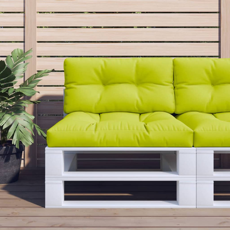 Laden Sie das Bild in Galerie -Viewer, Vidaxl palletkussen 80x40x12 cm stof heldergroen
