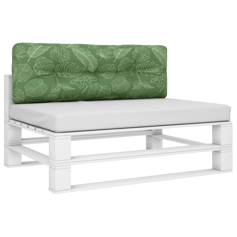 Afbeelding laden in galerijviewer, Vidaxl palletkussen 120x40x12 cm stof bladpatroon
