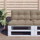 Vidaxl palletkussens 2 st stof taupe