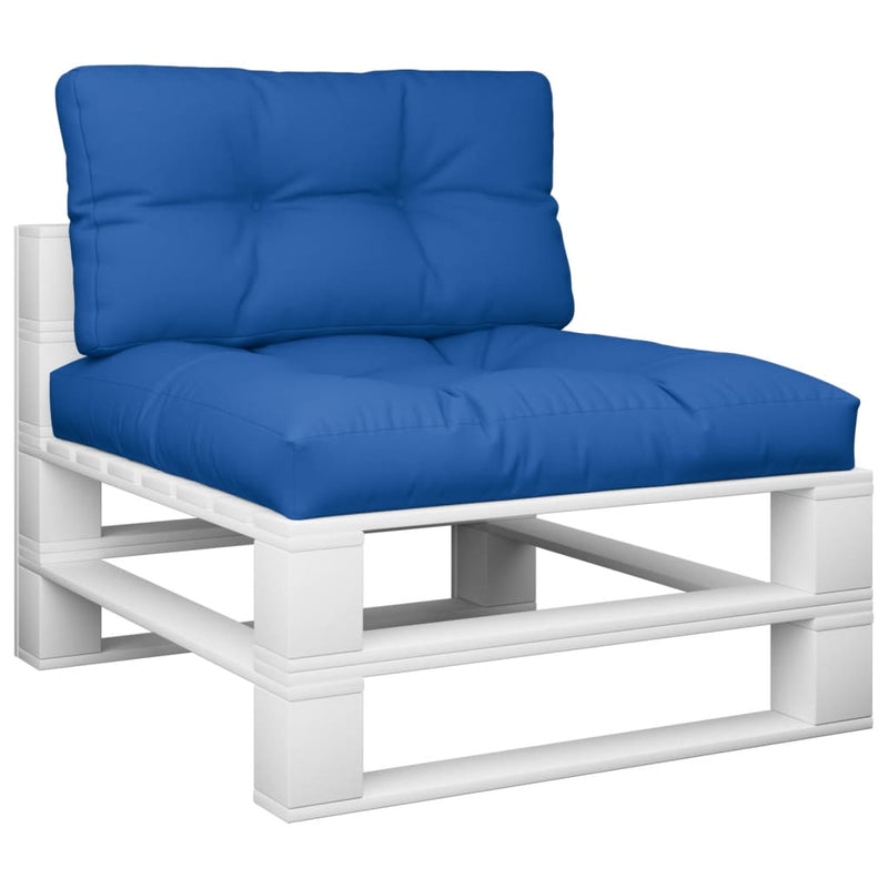 Load image into Gallery viewer, Vidaxl palletkussens 2 st stof koningsblauw

