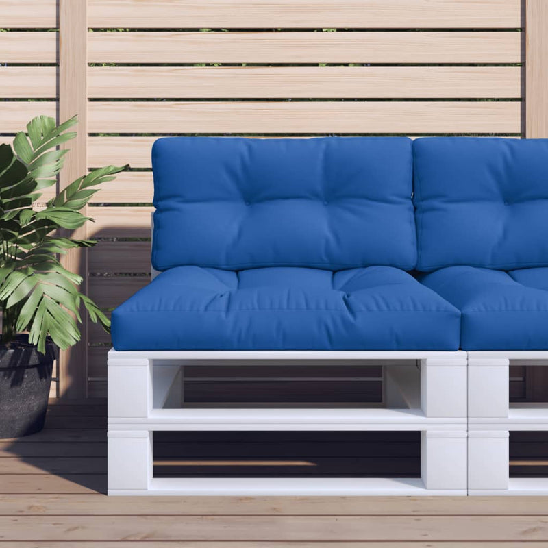 Load image into Gallery viewer, Vidaxl palletkussens 2 st stof koningsblauw
