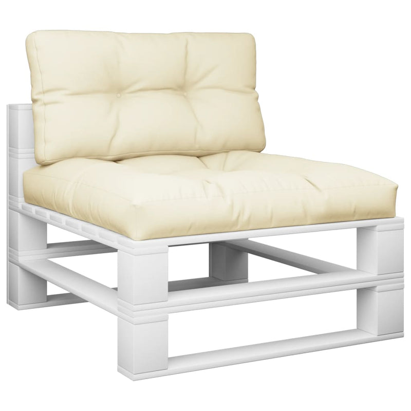 Load image into Gallery viewer, Vidaxl palletkussens 2 st stof crèmekleurig

