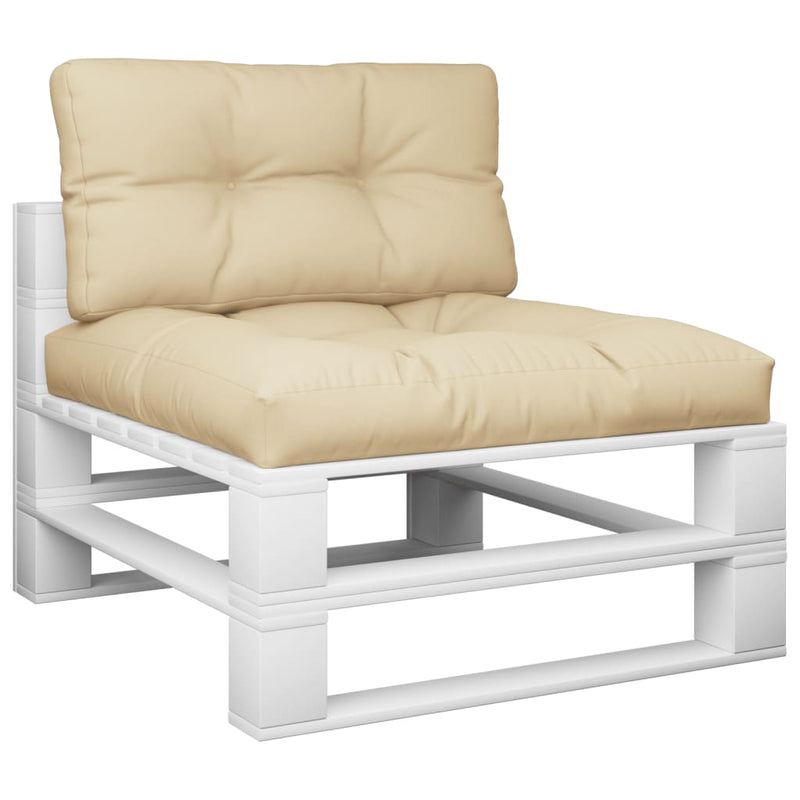 Load image into Gallery viewer, Vidaxl palletkussens 2 st stof beige
