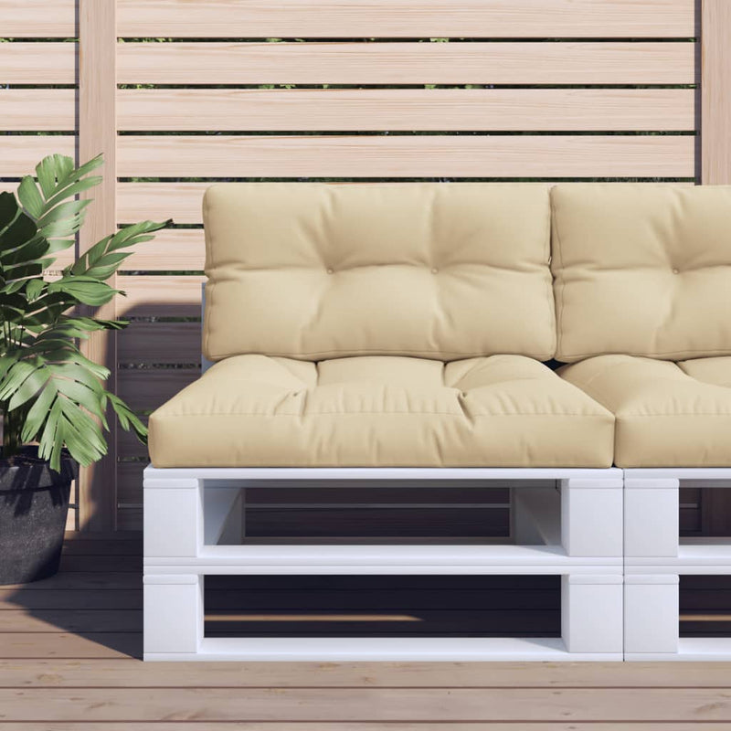 Load image into Gallery viewer, Vidaxl palletkussens 2 st stof beige
